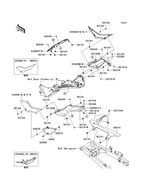 EX300 Боковые обтекатели