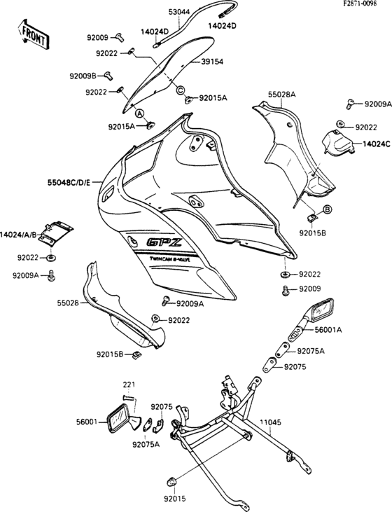 EX500 Cowling(1 / 2)(ex500-a2)