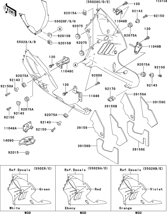 Cowling lowers(zx900-b3)