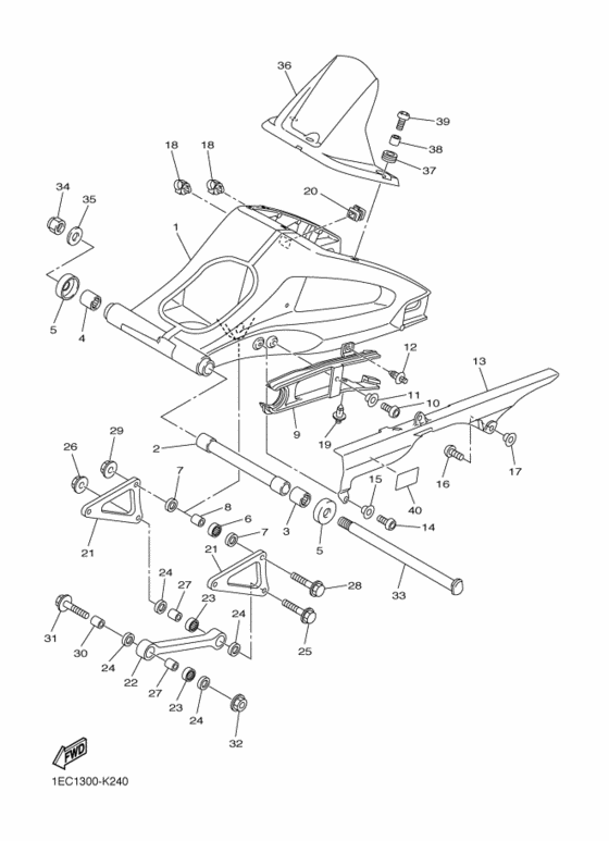 FZ1-S Задний рычаг и подвеска