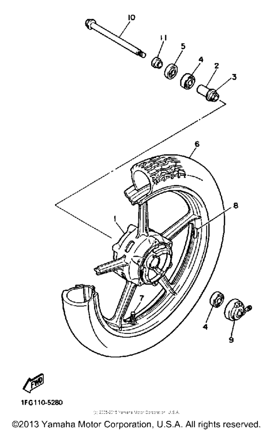 XJ700SC Переднее колесо