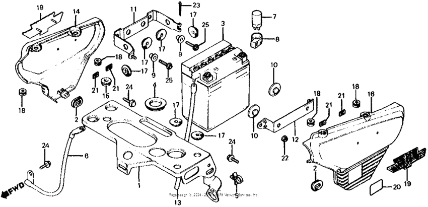 Cx500d side cover + battery