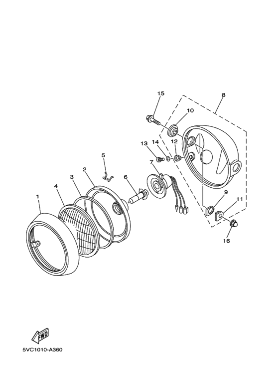 Headlight assy