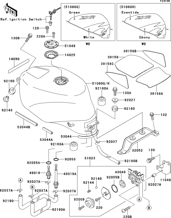 ZX750 Fuel tank(1 / 2)(zx750-l3)