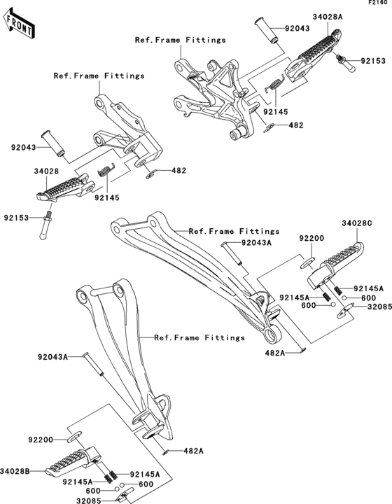ZX1000 Подножки