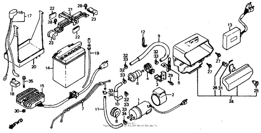 Battery + fuel pump