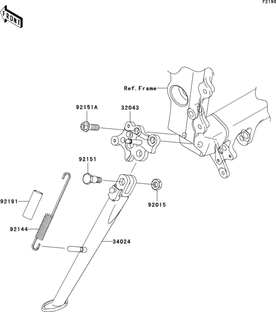 ZX636 Подножка