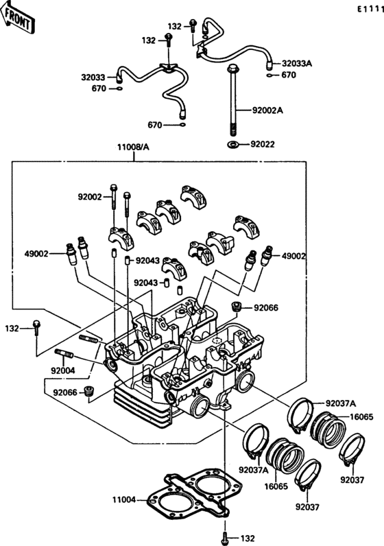EX500 Головка цилиндров