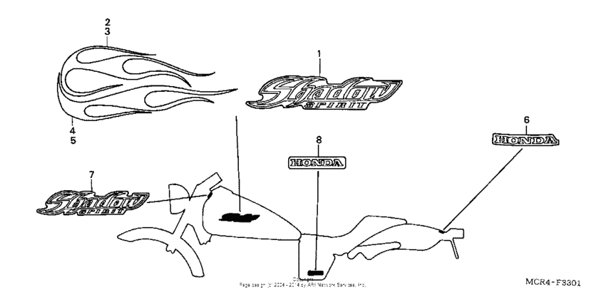 VT750DCA AC Наклейки