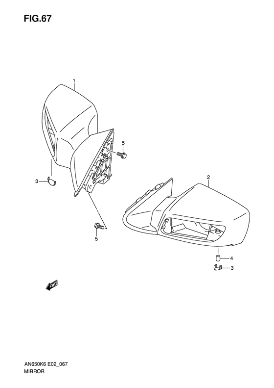 AN650 Зеркало