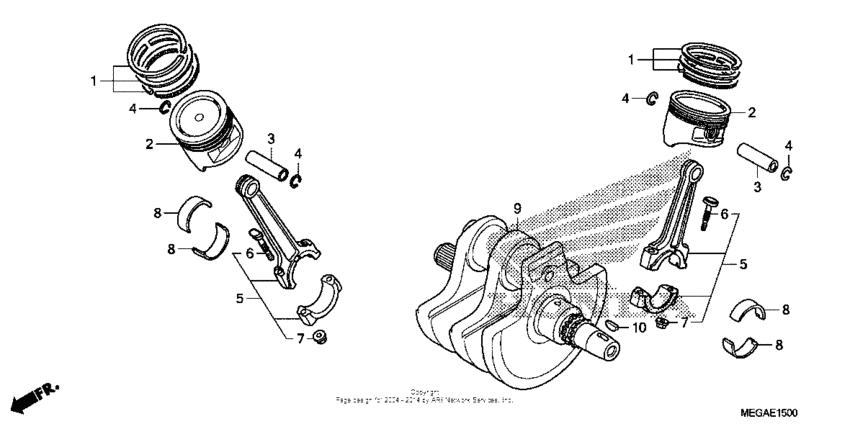 VT750C Коленвал