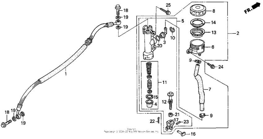 Rear brake master cyl.