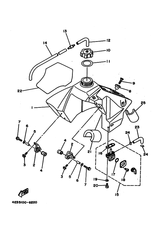 YZ80 YZ80H Tank fuel