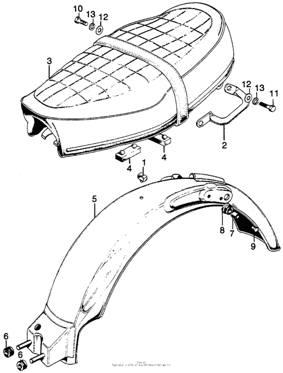 Seat + rear fender