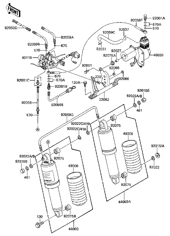 Air pump/shock absorbers