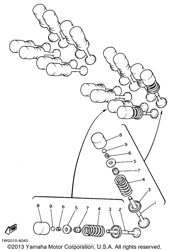 YZF600RG Клапана