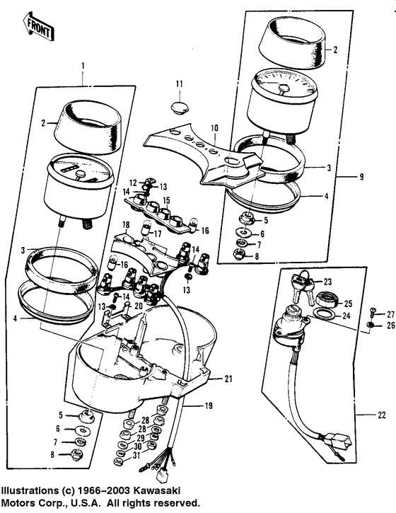 Meters/ignition switch