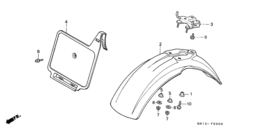 Front fender/ front number plate