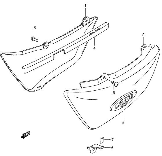 VS1400 Обтекатель задний