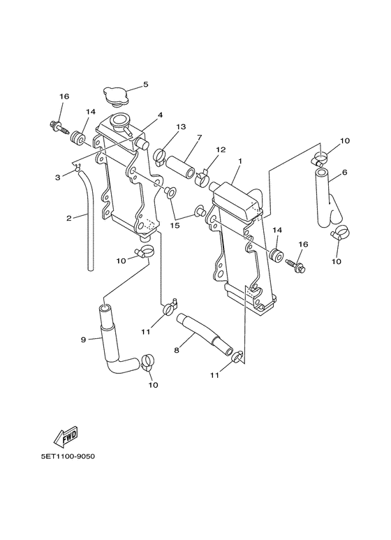 YZ125 Radiator. hose