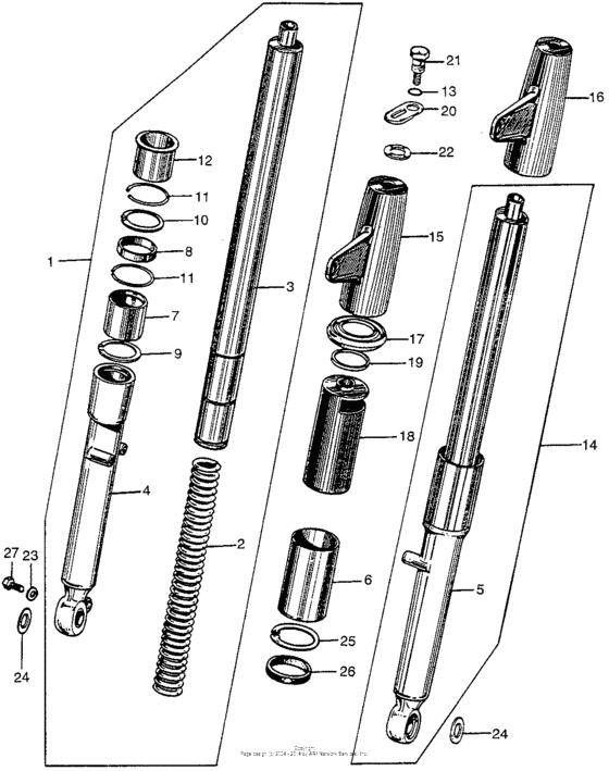 Ca175 front fork