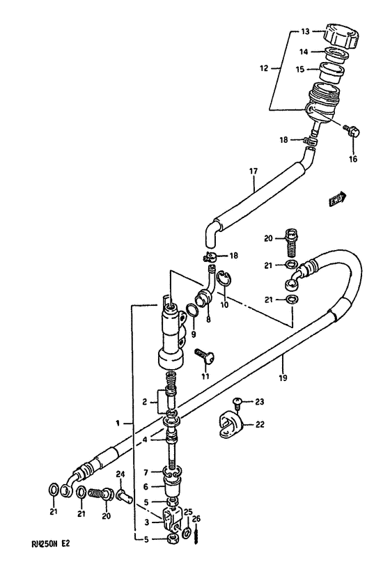 RM250 Задний тормозной цилиндр