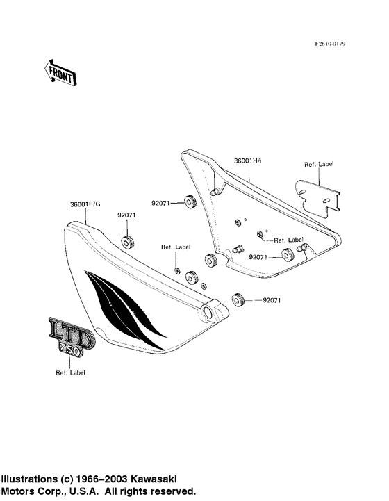 KZ1100 Крышка боковая