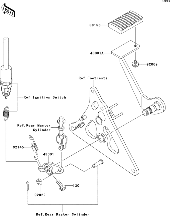 Педаль тормоза