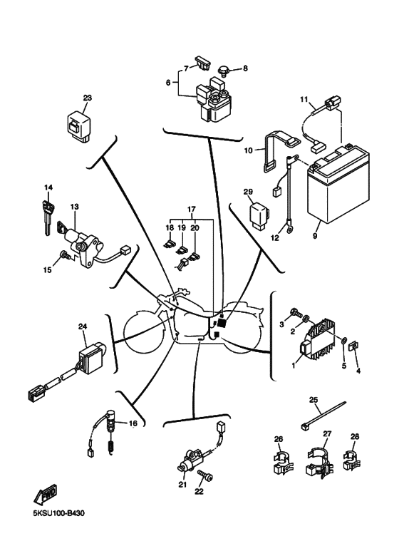 XVS1100AT XVS11ATR Equipo electrico