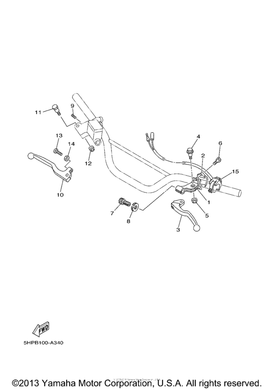 TTR125LR Handle switch lever lr
