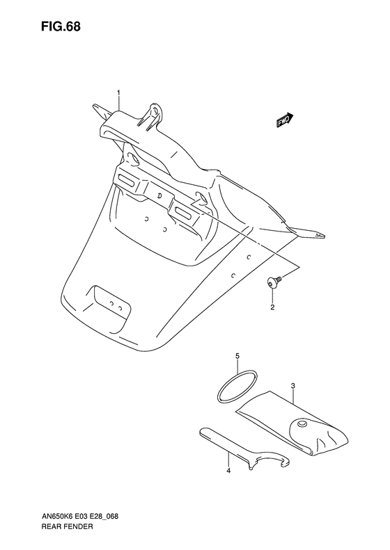 AN650 (ABS) Заднее крыло