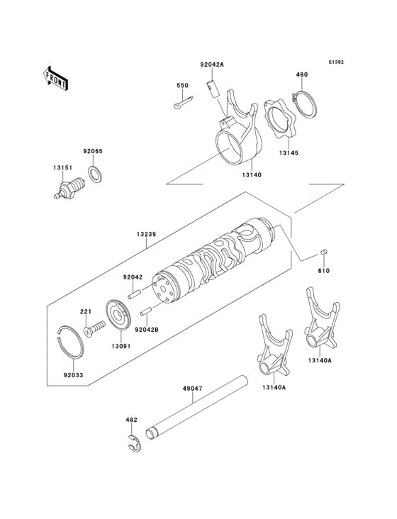 Change drum/shift fork