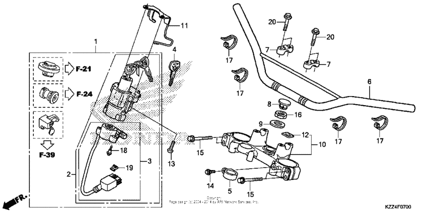 Handlebar + top bridge