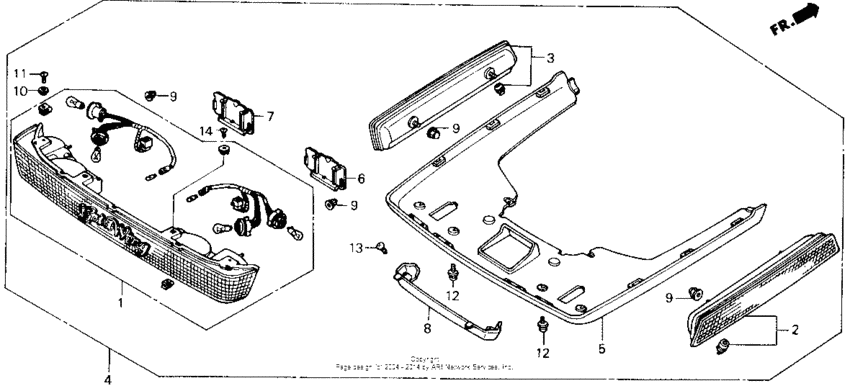 Trunk lower cover set 90