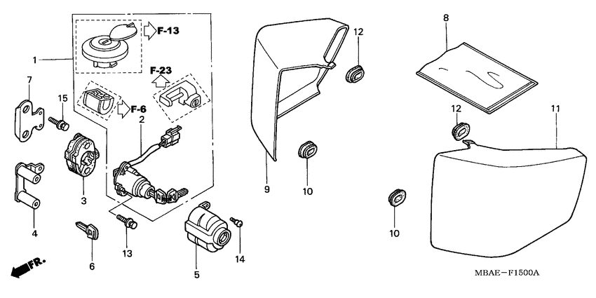 VT750C Боковая крышка
