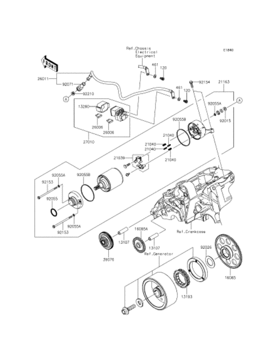 EX400 Starter motor / starter clutch