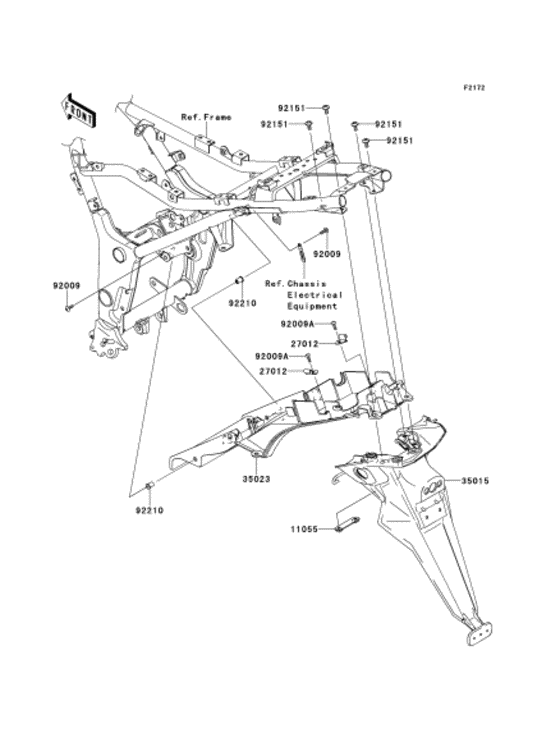 EX250 Задний бампер