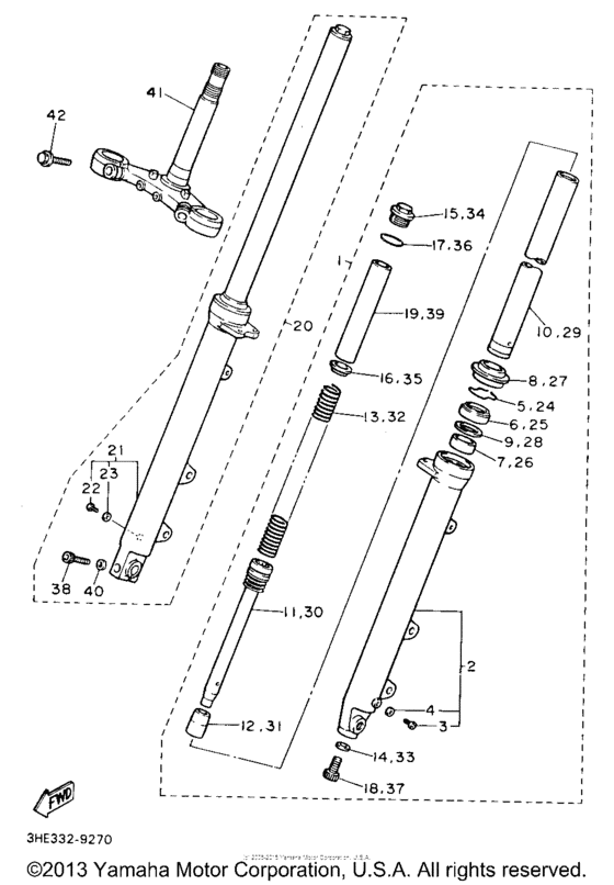FZR600RBC Передняя вилка