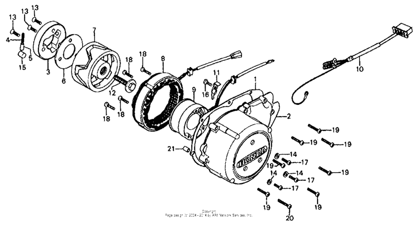 Alternator + alternator cover