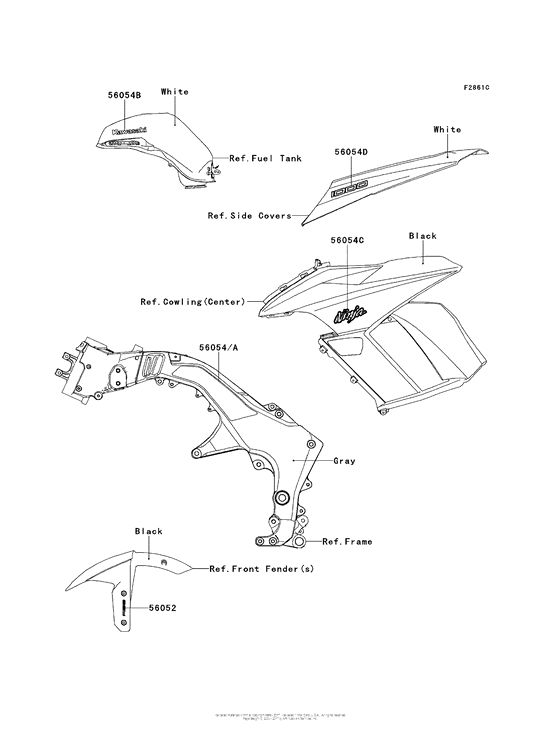 ZX1000 Decals (White)(Hdf)