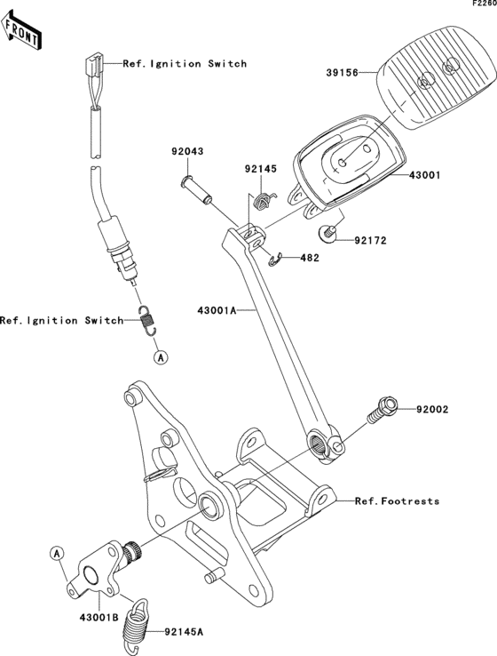  Педаль тормоза