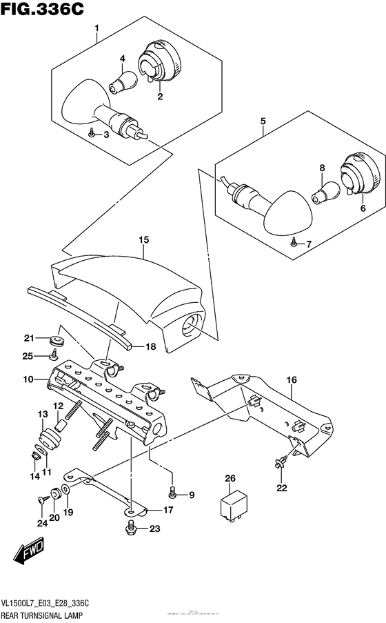 Rear Turnsignal Lamp (Vl1500Bl7 E33)