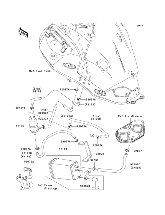 KLE650 Fuel evaporative system(a9f)(ca)