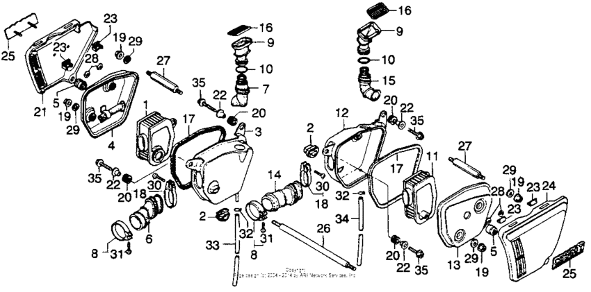 Air cleaner + side cover (2)