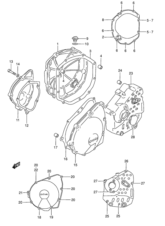 Crankcase cover ass`y  (v