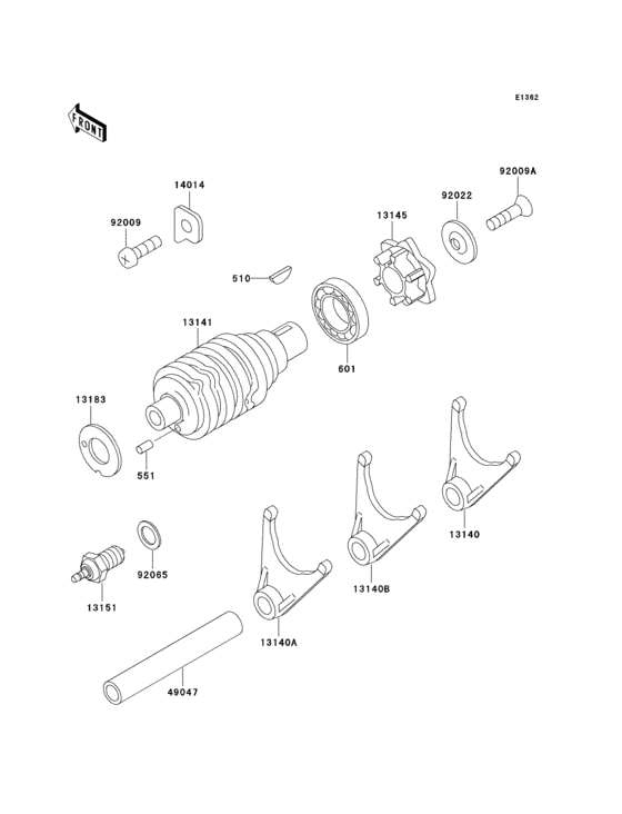 Change drum/shift fork