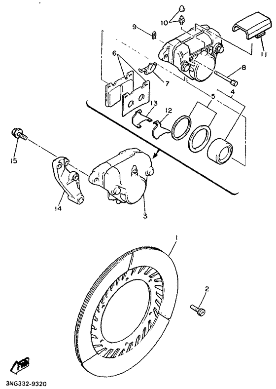 Hinterradbremssattel