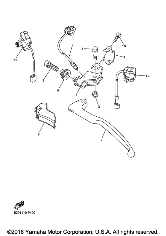 WR250F Рулевые переключатели