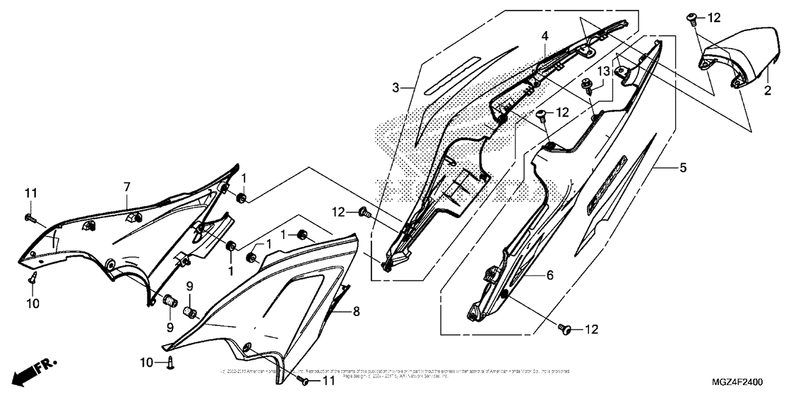 Side Cover + Rear Cowl