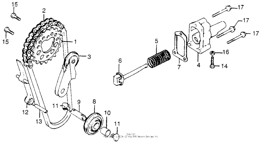 Cam chain + tensioner